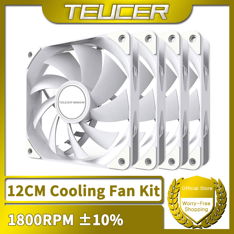 Esports Gaming Fan - TEUCER 1800 Vòng/phút 4PIN PWM Trắng