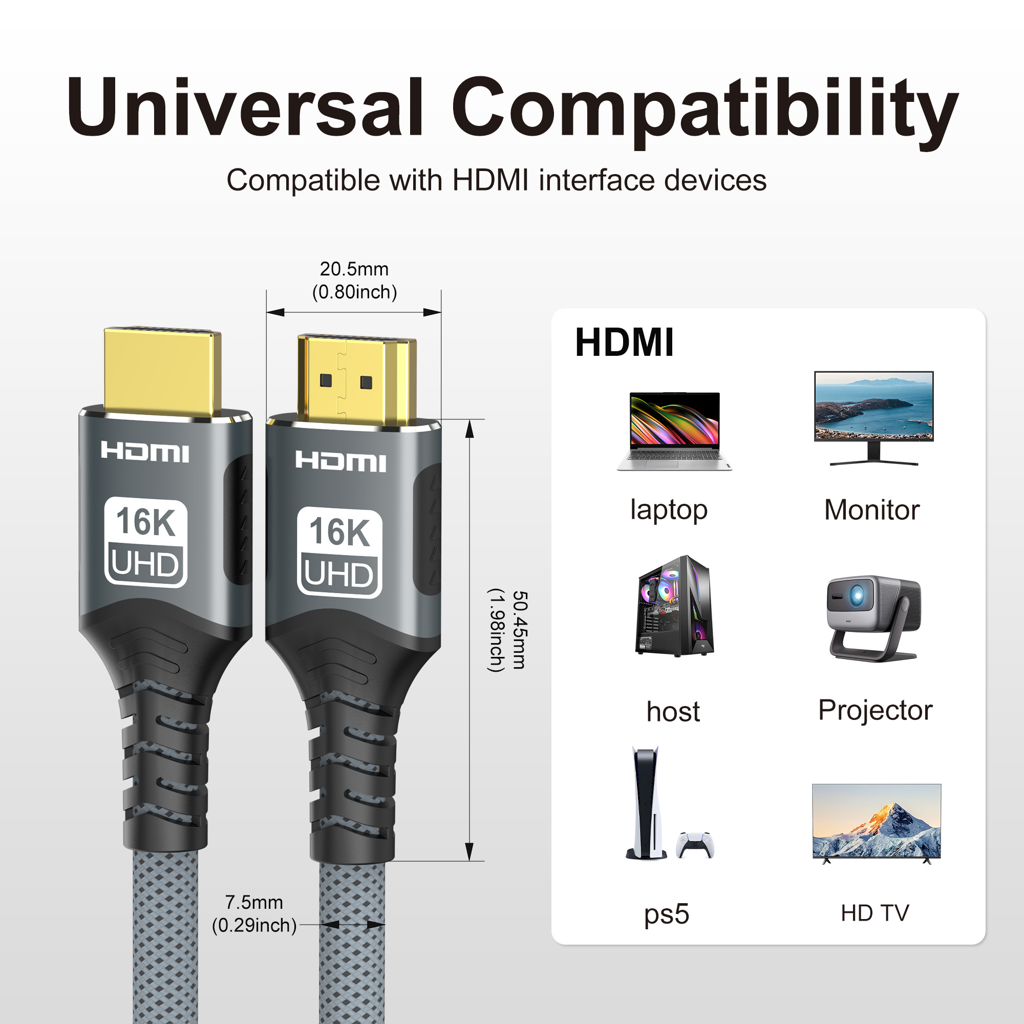 16K HDMI 2.2 Cable 96Gbps 8K@1 - đánh giá và giá Esports Gaming Bundle