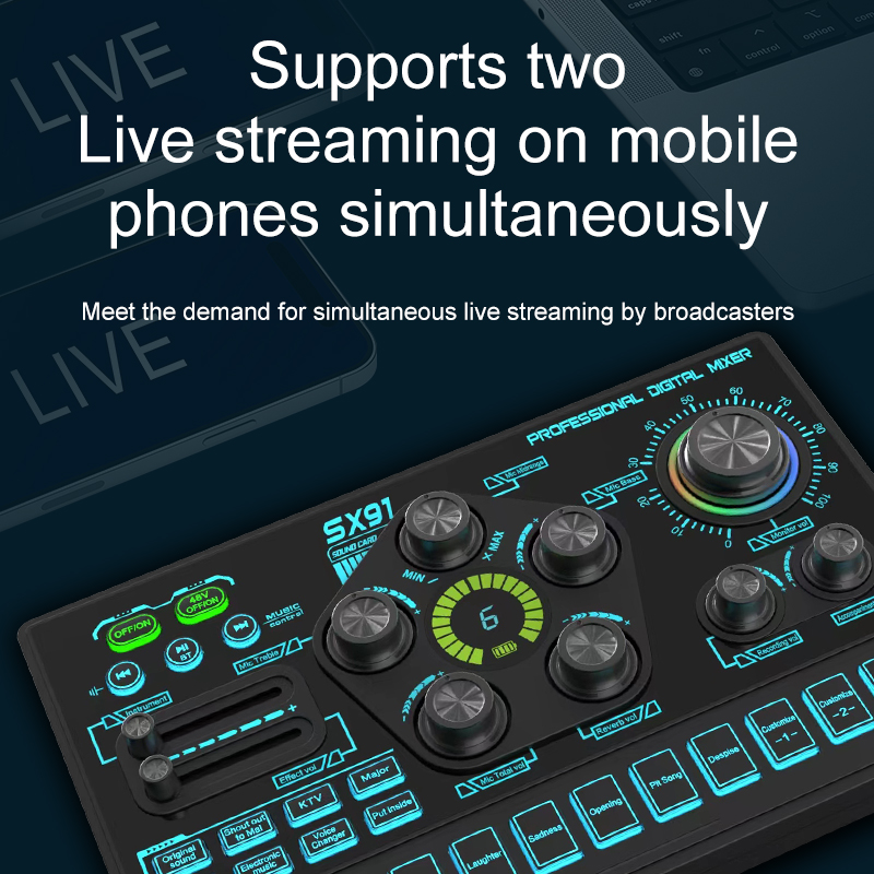 SX91 48V Audio Mixer with Voic - đánh giá và giá Esports Gaming Bundle