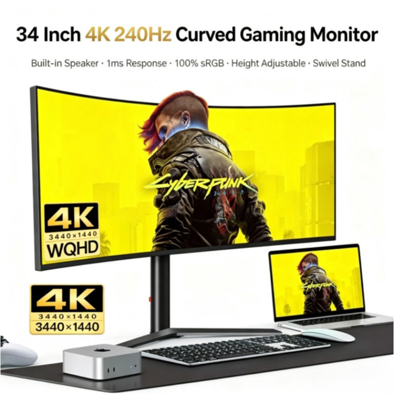 34-Inch 4K 165Hz curved 21:9HV - đánh giá và giá Esports Gaming Monitor