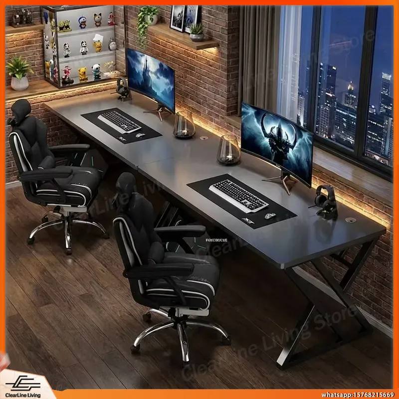 Double Computer Desk Long Gami - đánh giá và giá Esports Gaming School