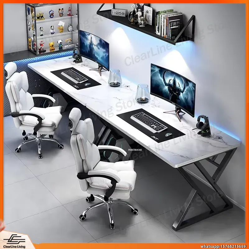 Double Computer Desk Long Gami - đánh giá và giá Esports Gaming School