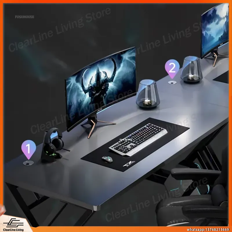 Double Computer Desk Long Gami - đánh giá và giá Esports Gaming School