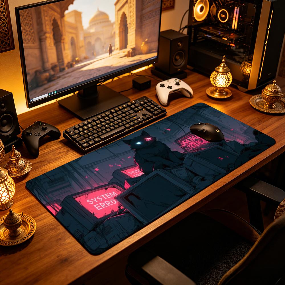 Cyberpunk Black Cat Large Gami - đánh giá và giá Esports Gaming Monitor